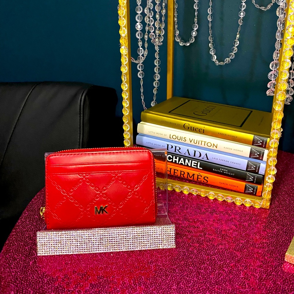 NWOT MK Card Holder In Red